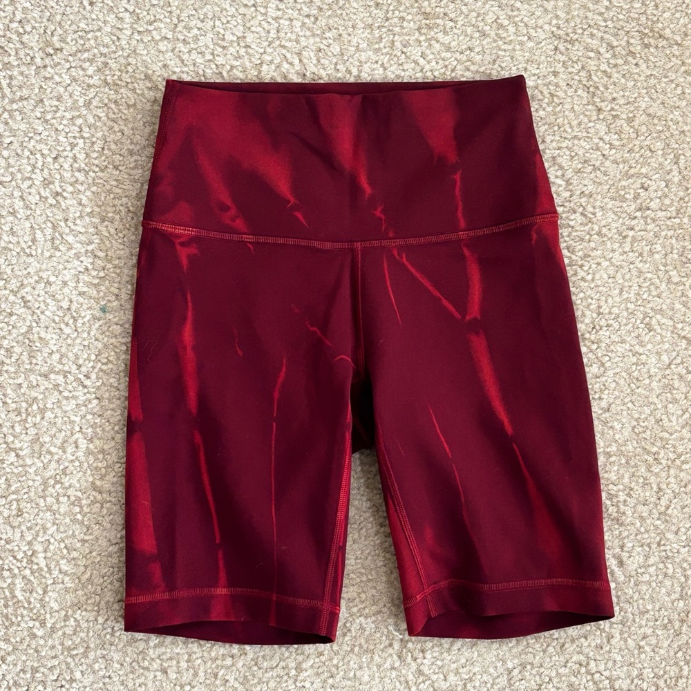 lululemon athletica Deep Red High-Waist Bike Shorts